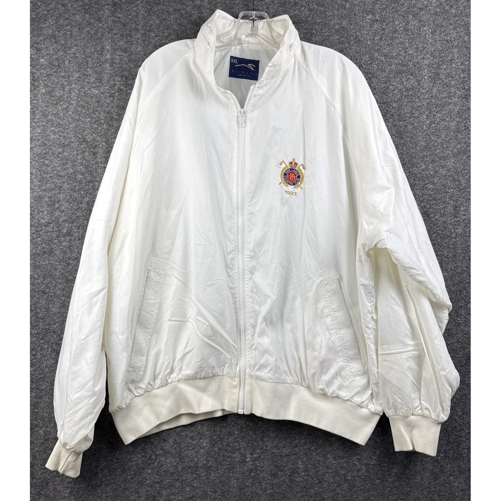 Pine Lakes Country Club Golf Jacket XXL Myrtle Beach SC Full Zip Rain Coat White
